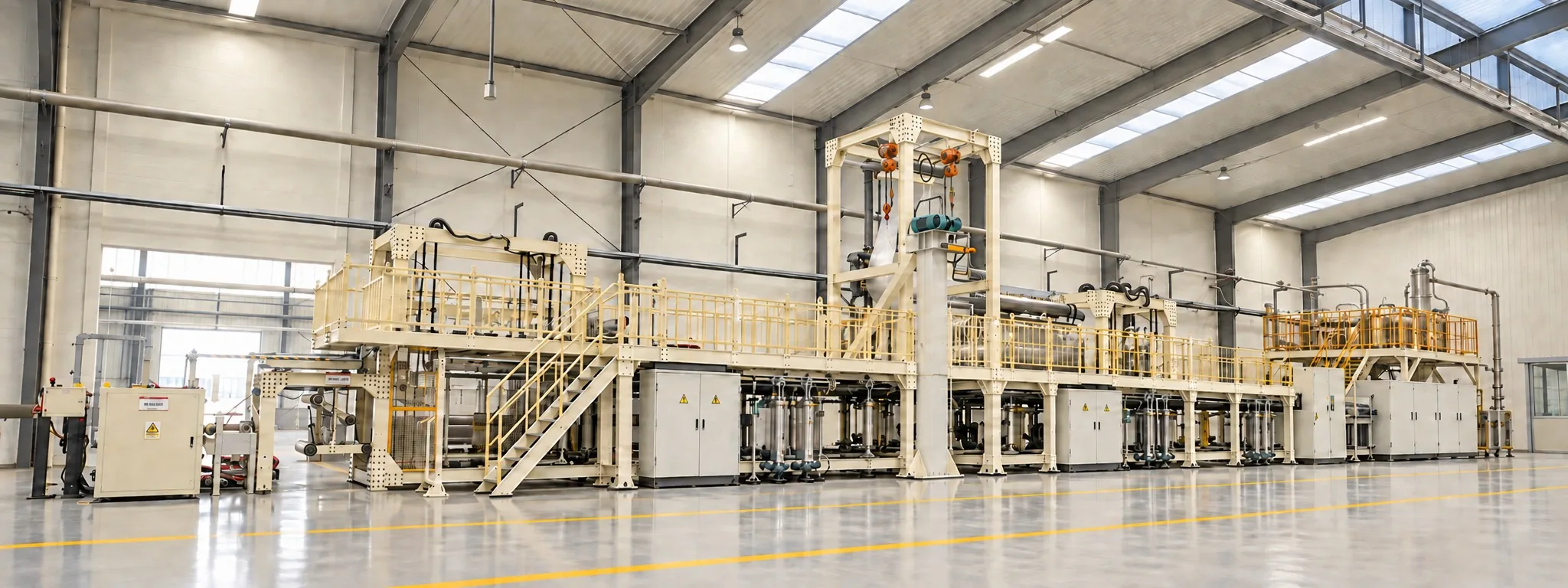 Membrane production facility presentation image from the supplied materials